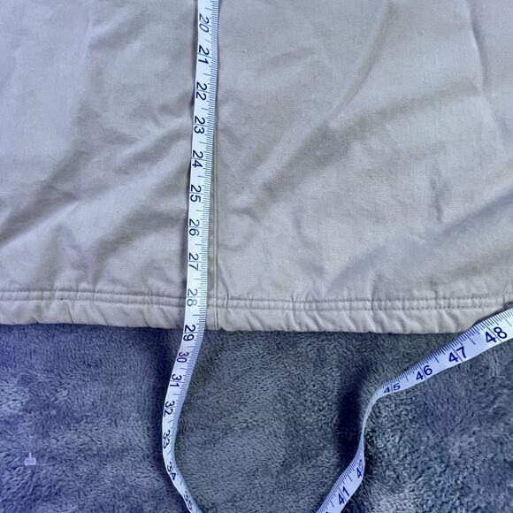 Croft & Barrow Jacket Mens XL Khaki Flannel Lined Canvas Field Chore Coat - Picture 6 of 7